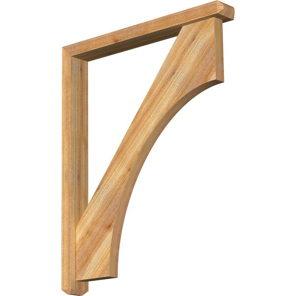 Ekena Millwork Westlake Craftsman Rough Sawn Bracket w/ Offset Brace, Western Red Cedar, 4"W x 32"D x 40"H BKT0402X32X40WTL04RWR - main